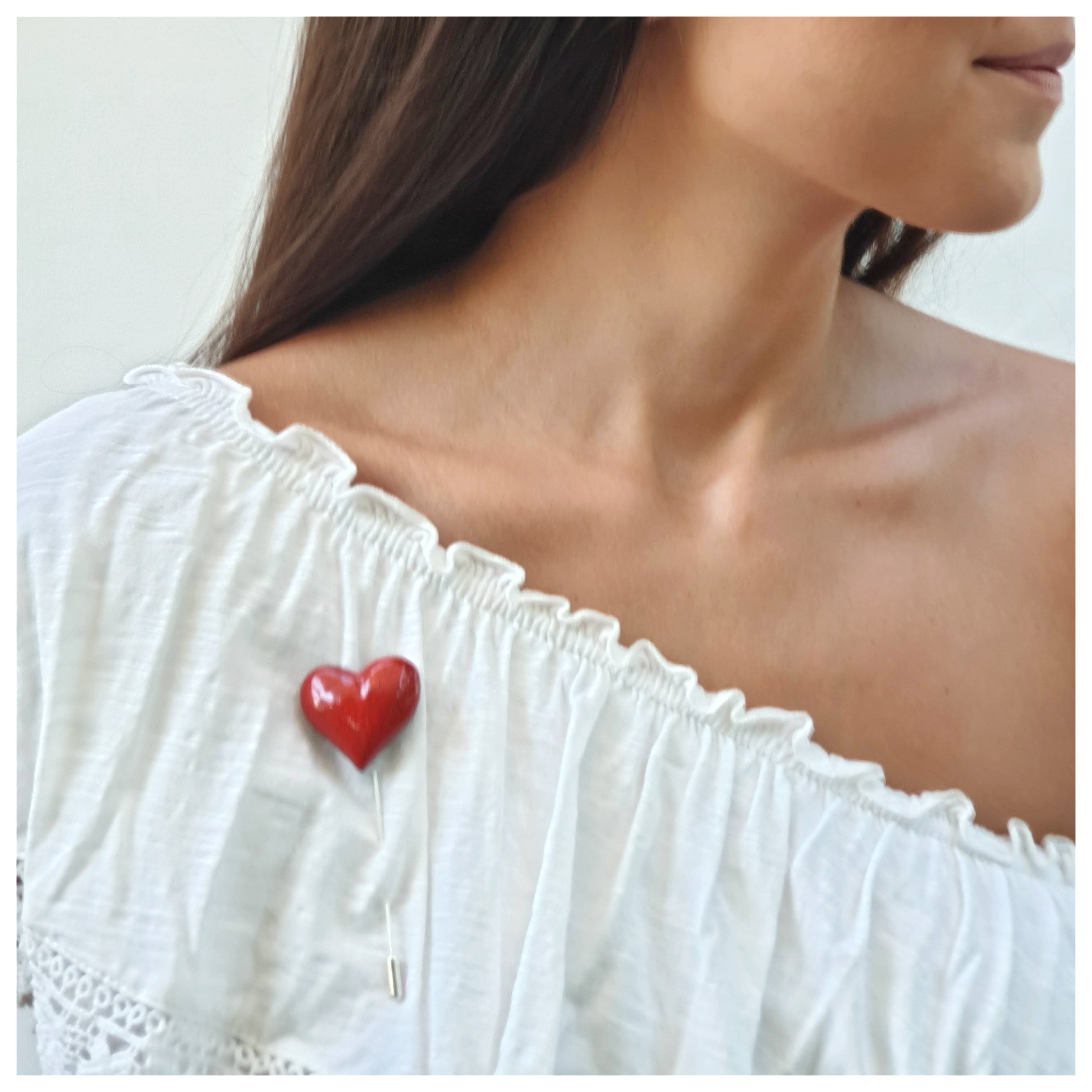 Alfiler Corazón plata