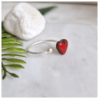 Anillo corazón plata fino