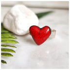 Anillo corazón plata grueso