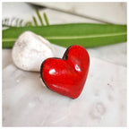 Anillo corazón plata grueso