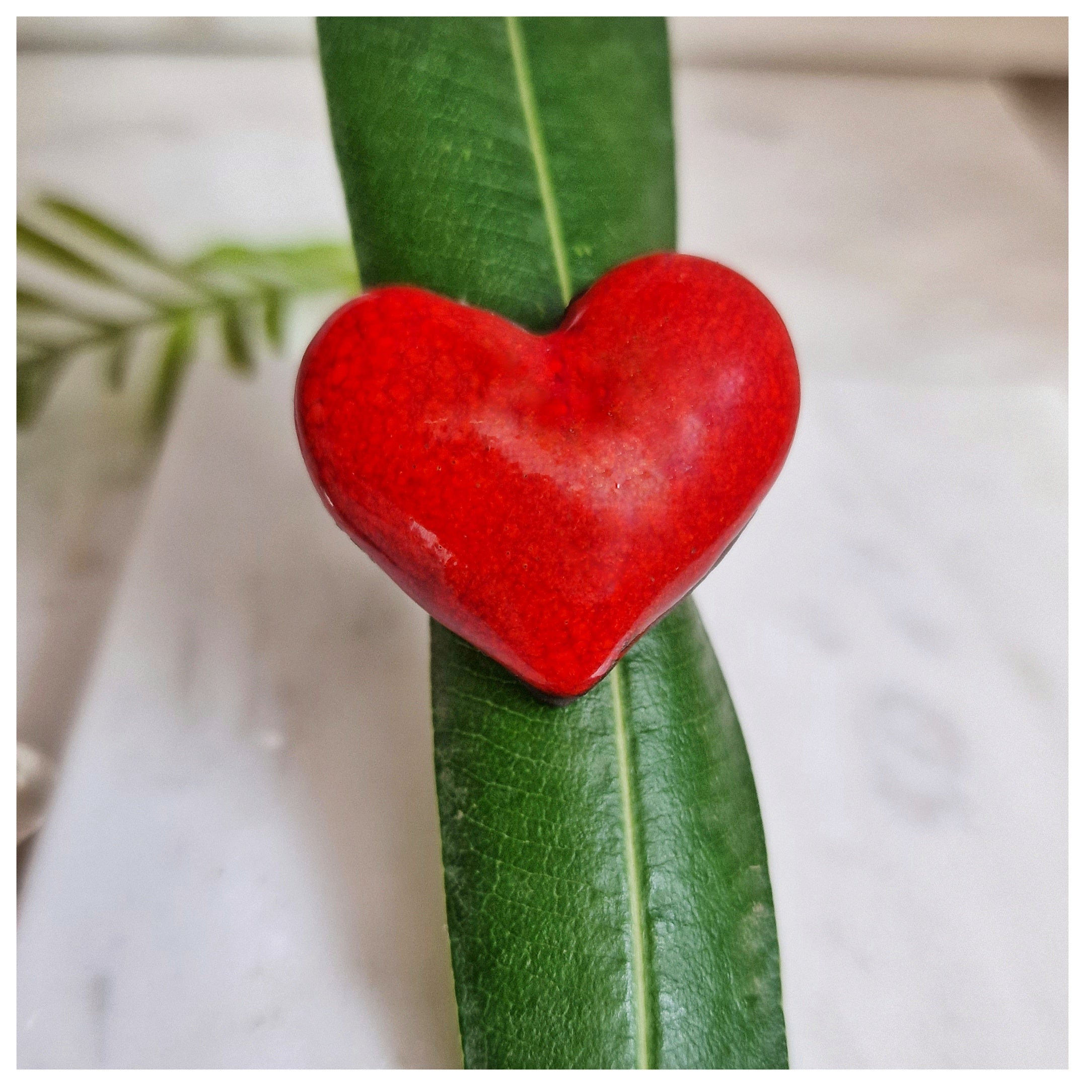 Anillo corazón plata grueso