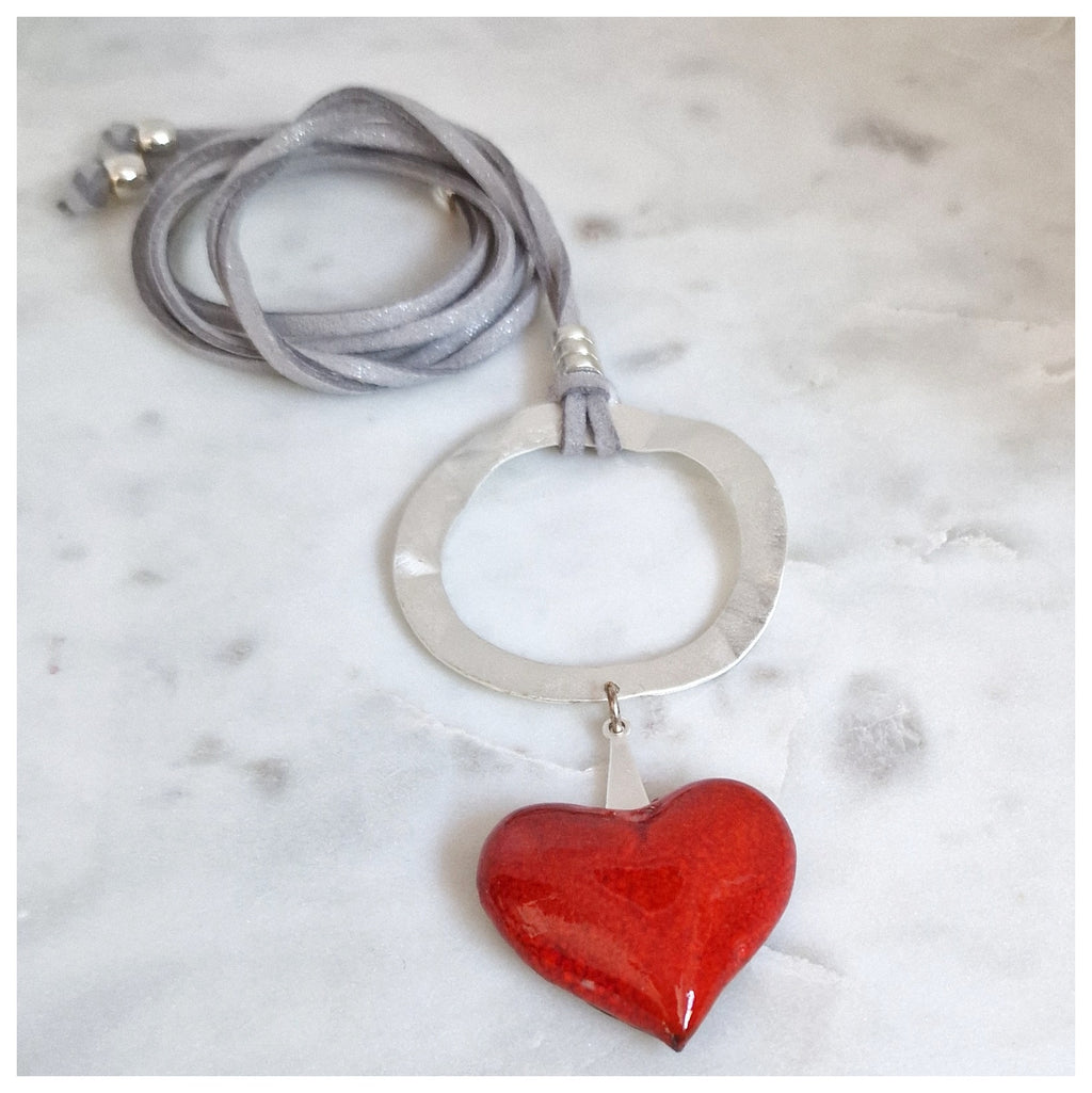 Colgante corazón plata