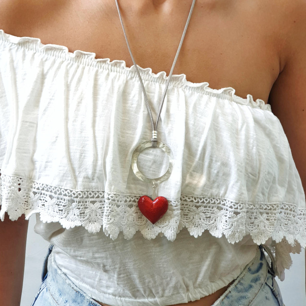 Colgante corazón plata