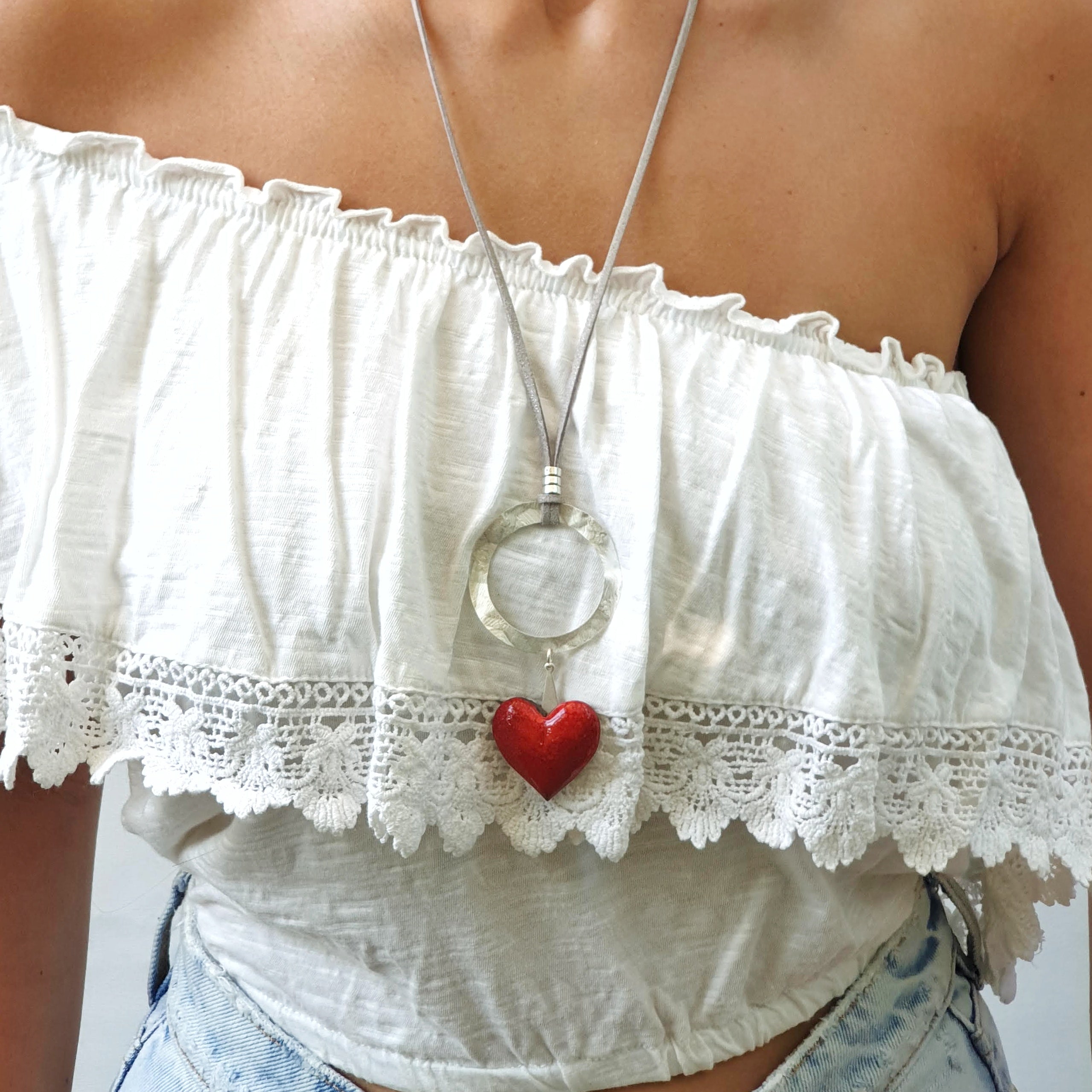 Colgante corazón plata