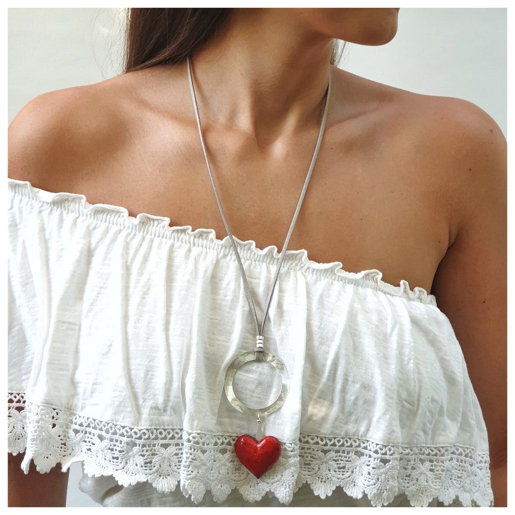 Colgante corazón plata