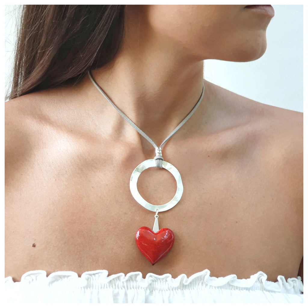 Colgante corazón plata