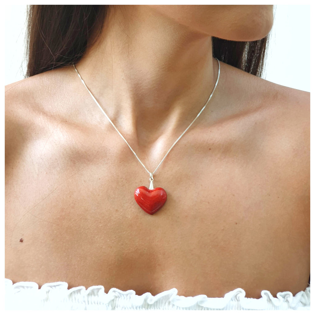 Collar corazón plata