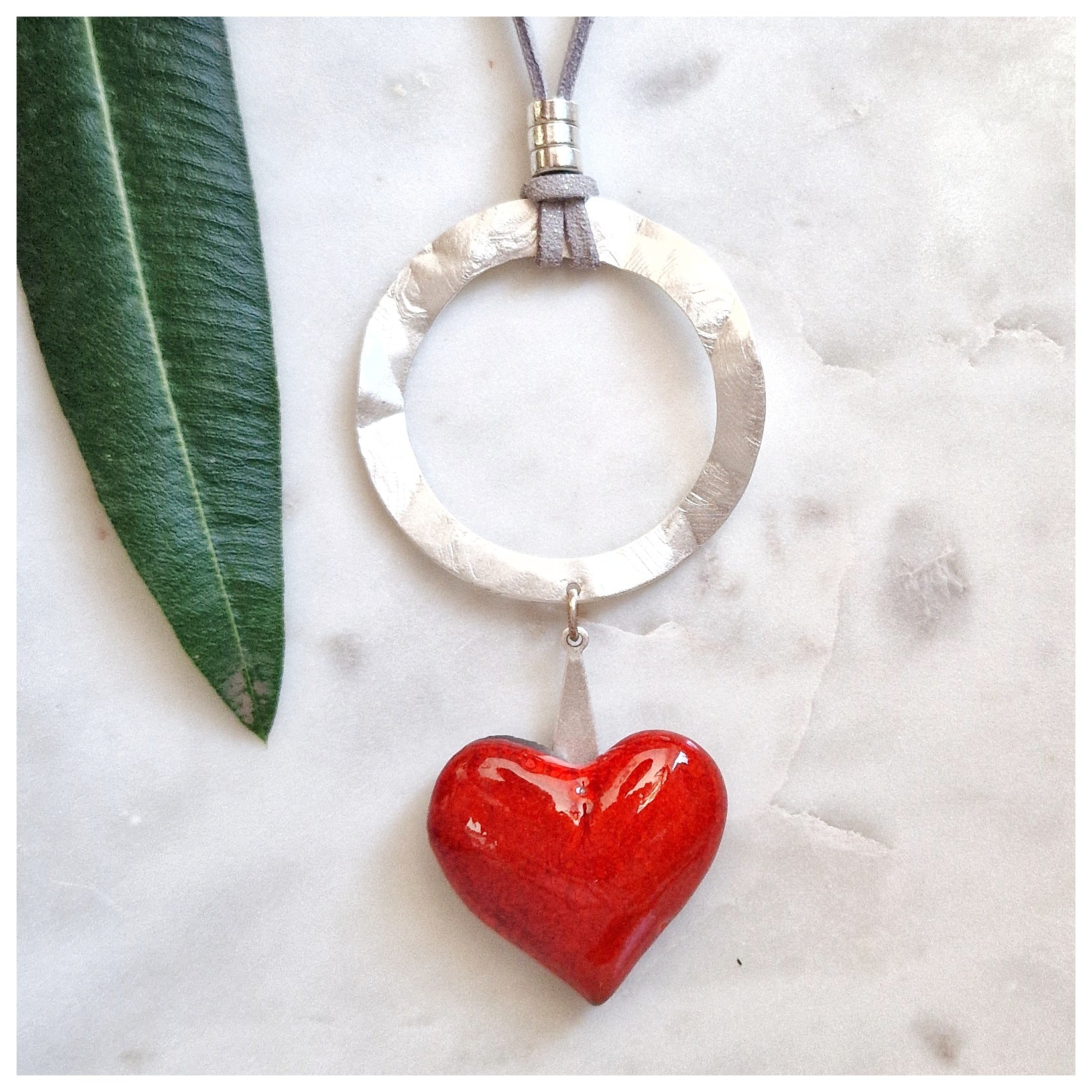 Colgante corazón plata