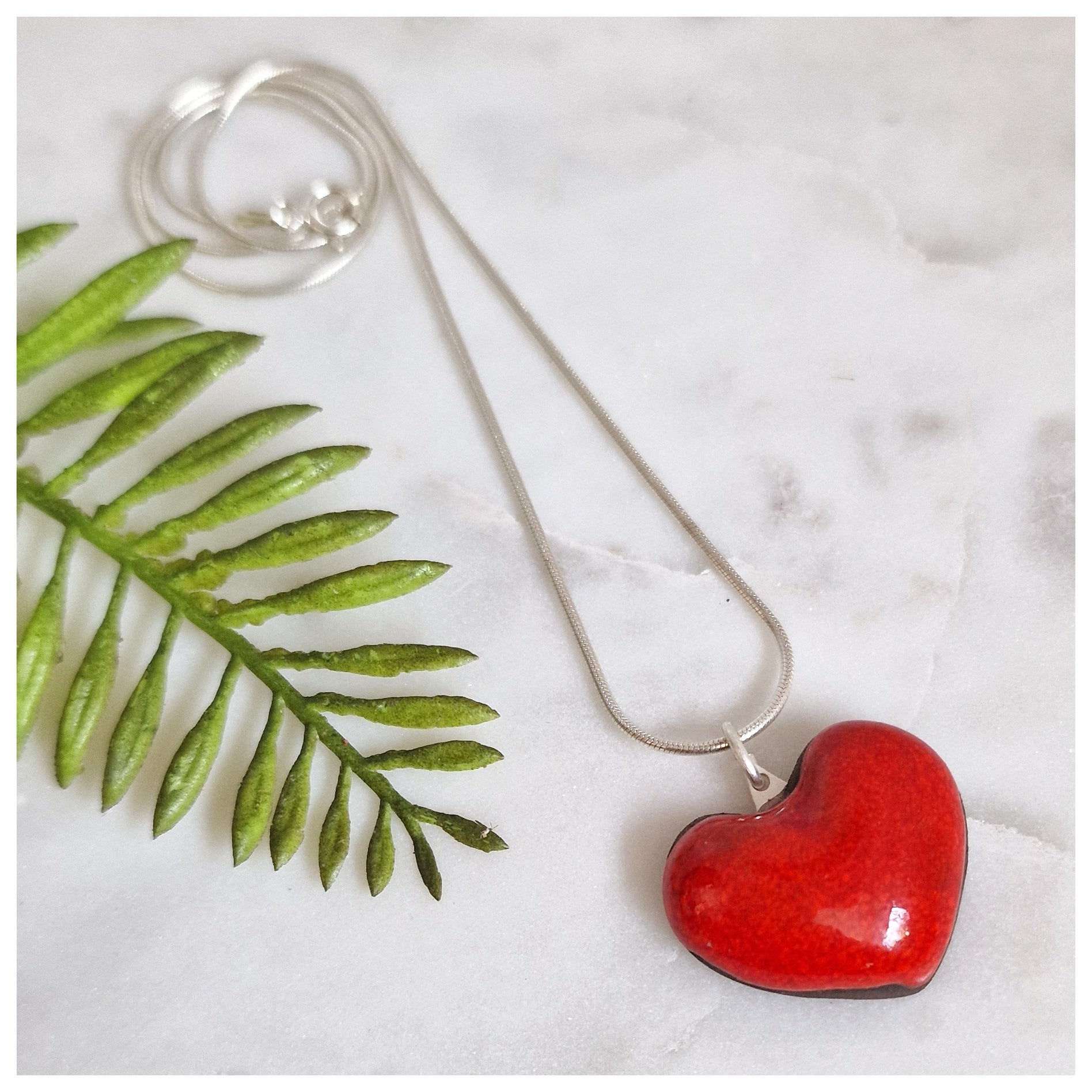 Collar corazón plata