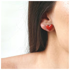 Pendiente corazón plata