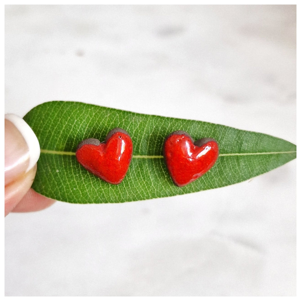 Pendiente corazón plata