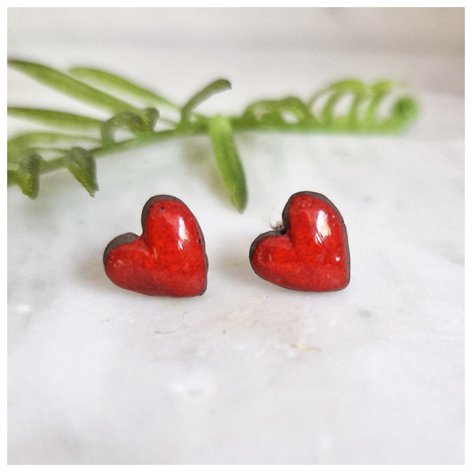 Pendiente corazón plata