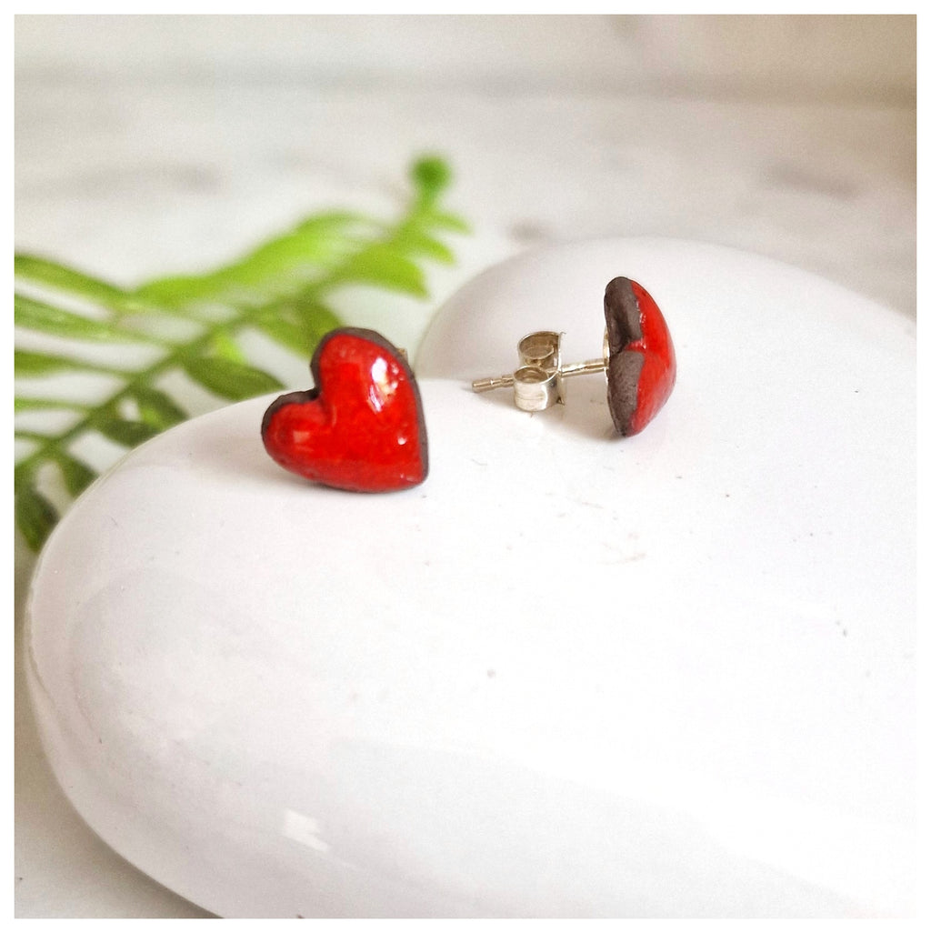 Pendiente corazón plata