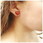 Pendiente corazón plata