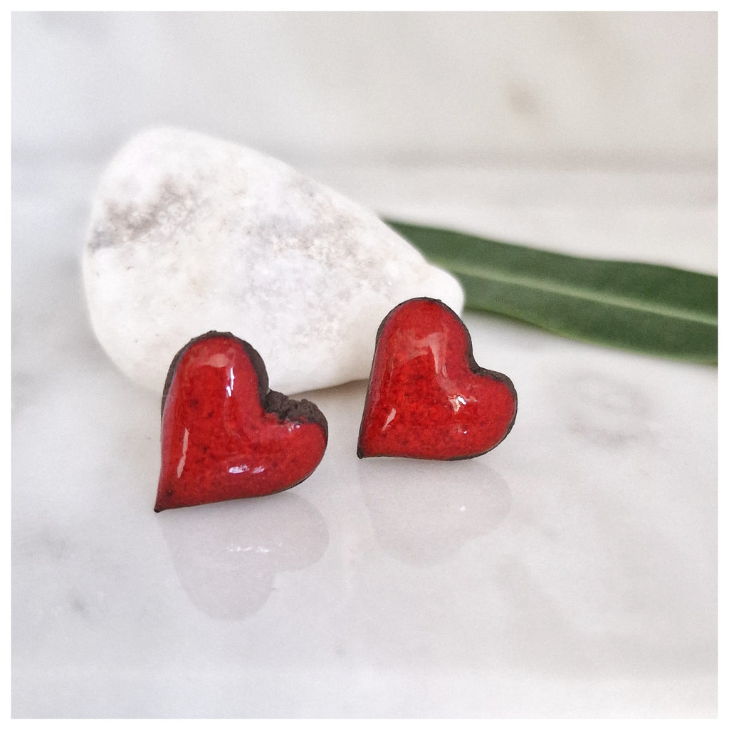 Pendiente corazón plata