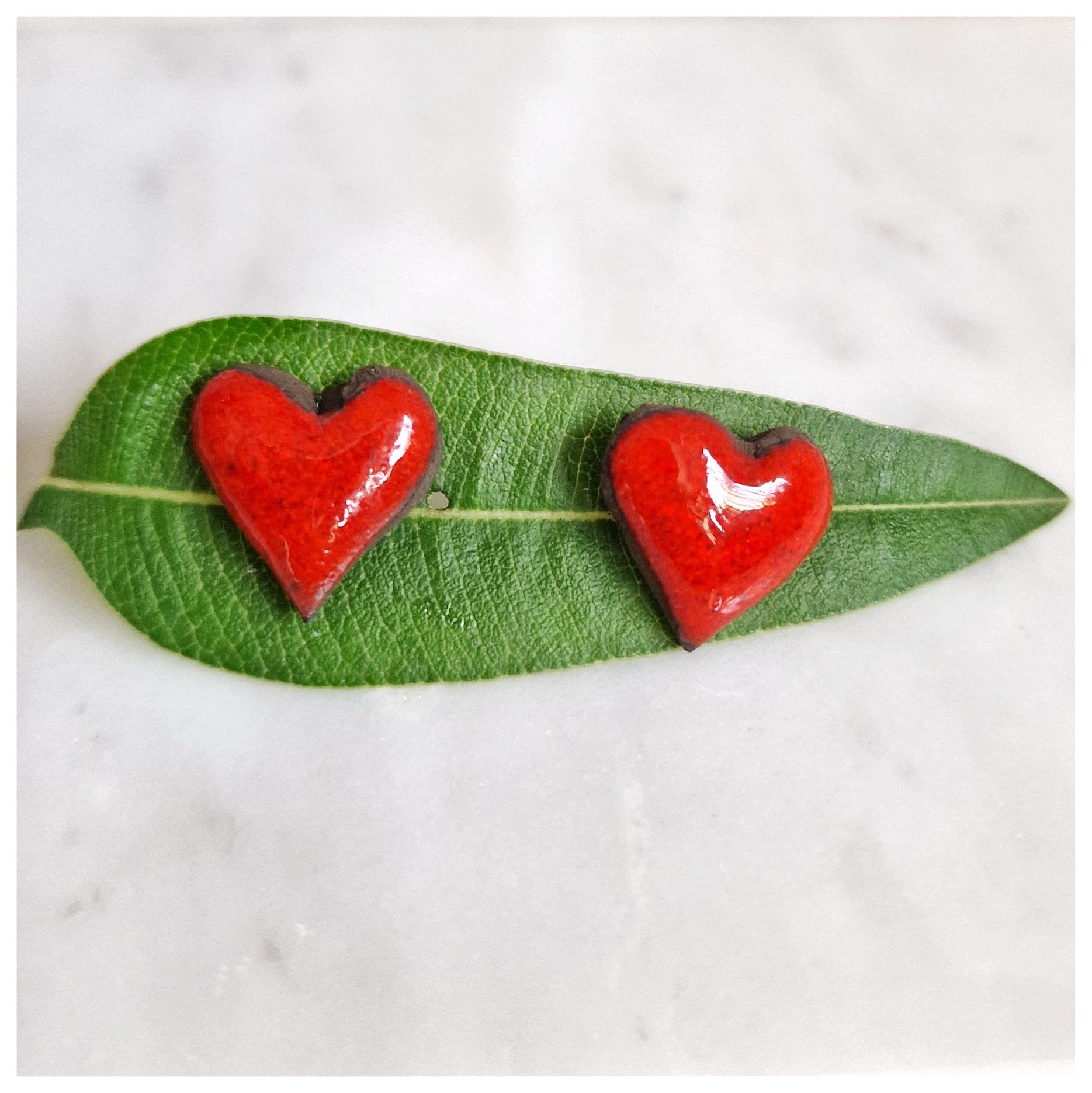 Pendiente corazón plata