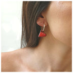 Pendiente corazón plata con aro