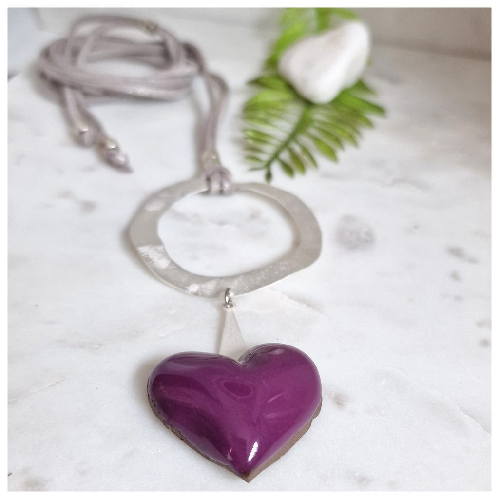 Colgante corazón plata