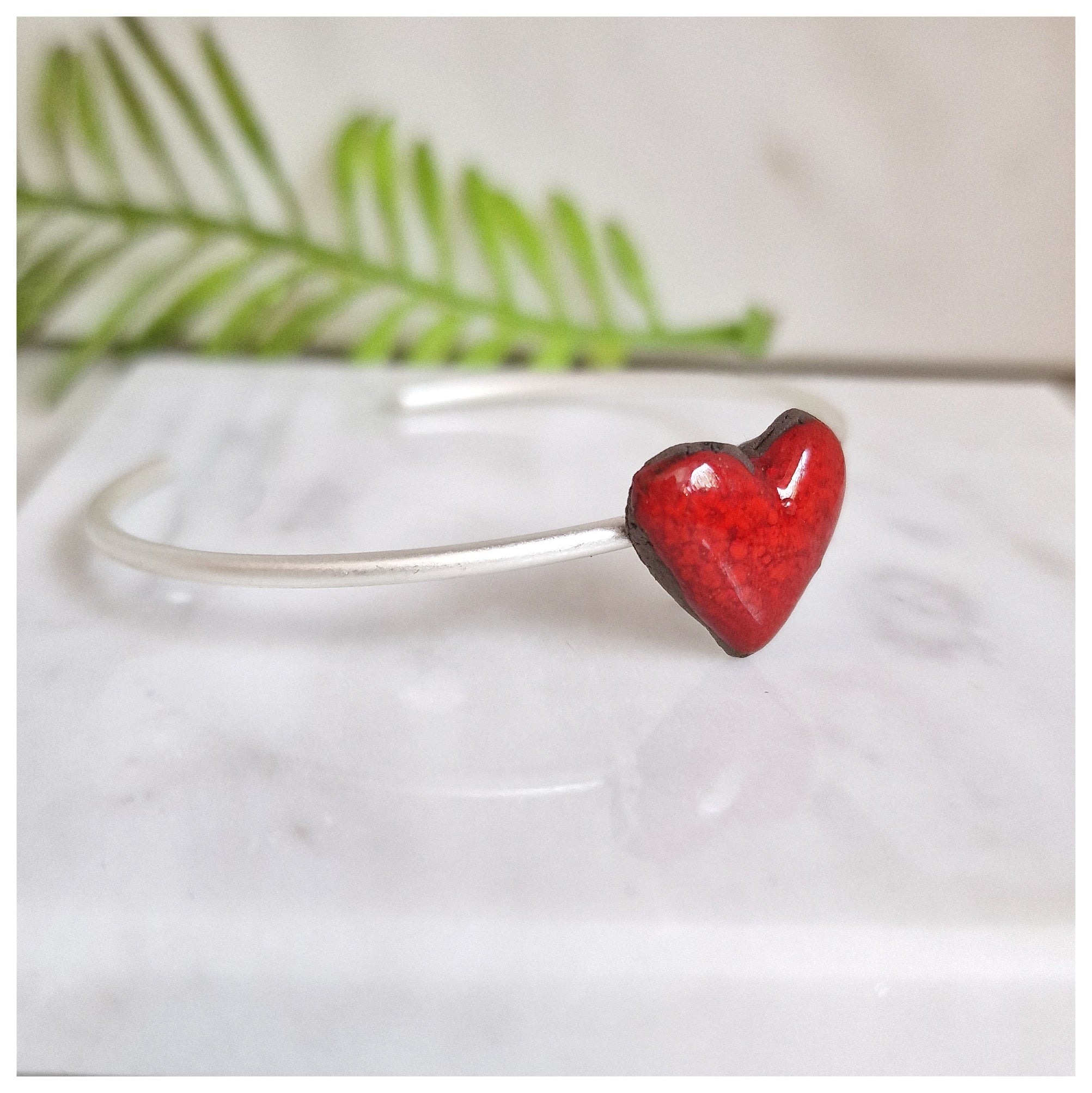 Pulsera corazón plata