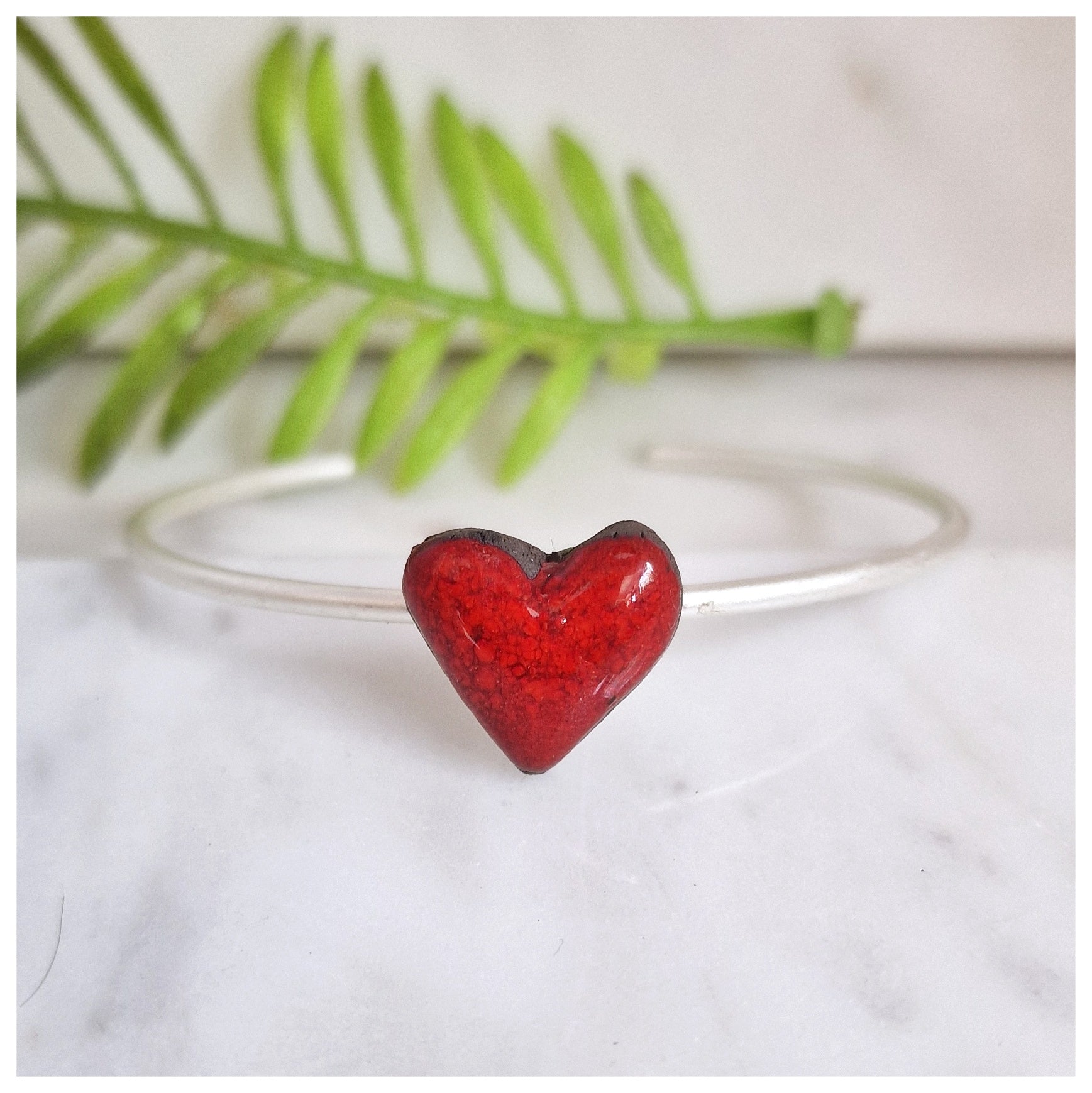 Pulsera corazón plata