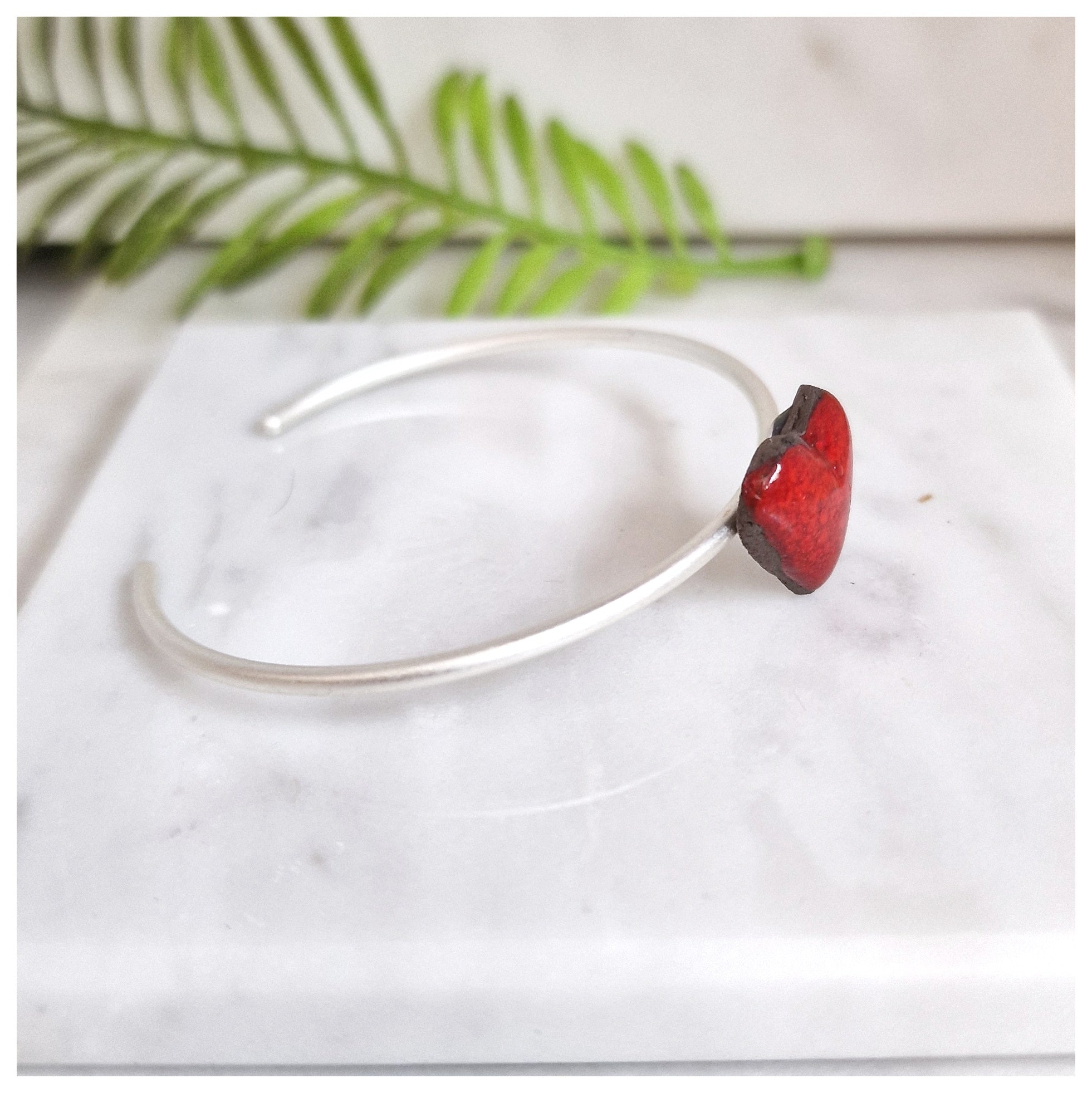 Pulsera corazón plata