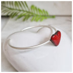 Pulsera corazón plata