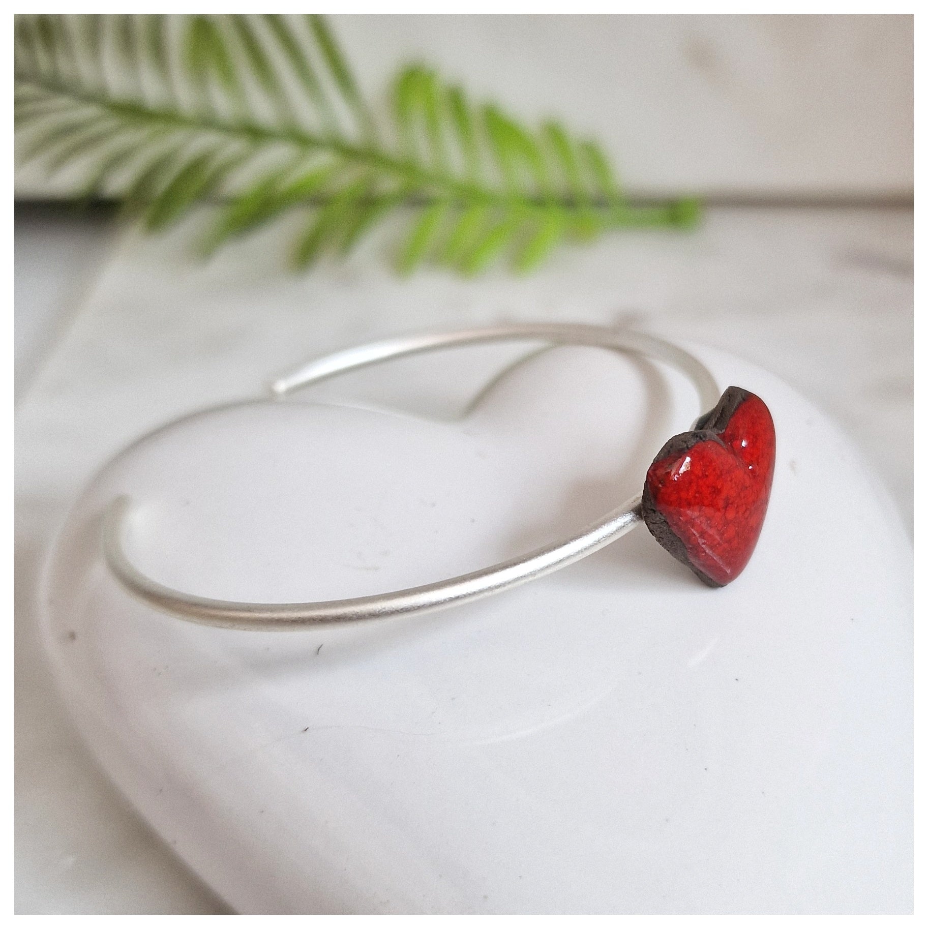 Pulsera corazón plata